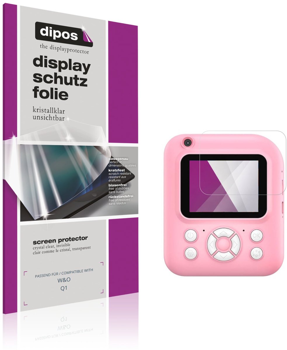 dipos – 4x Beschermfolie geschikt voor W&O Q1 | Krasbestendige & heldere Screenprotector Ultra-Thin