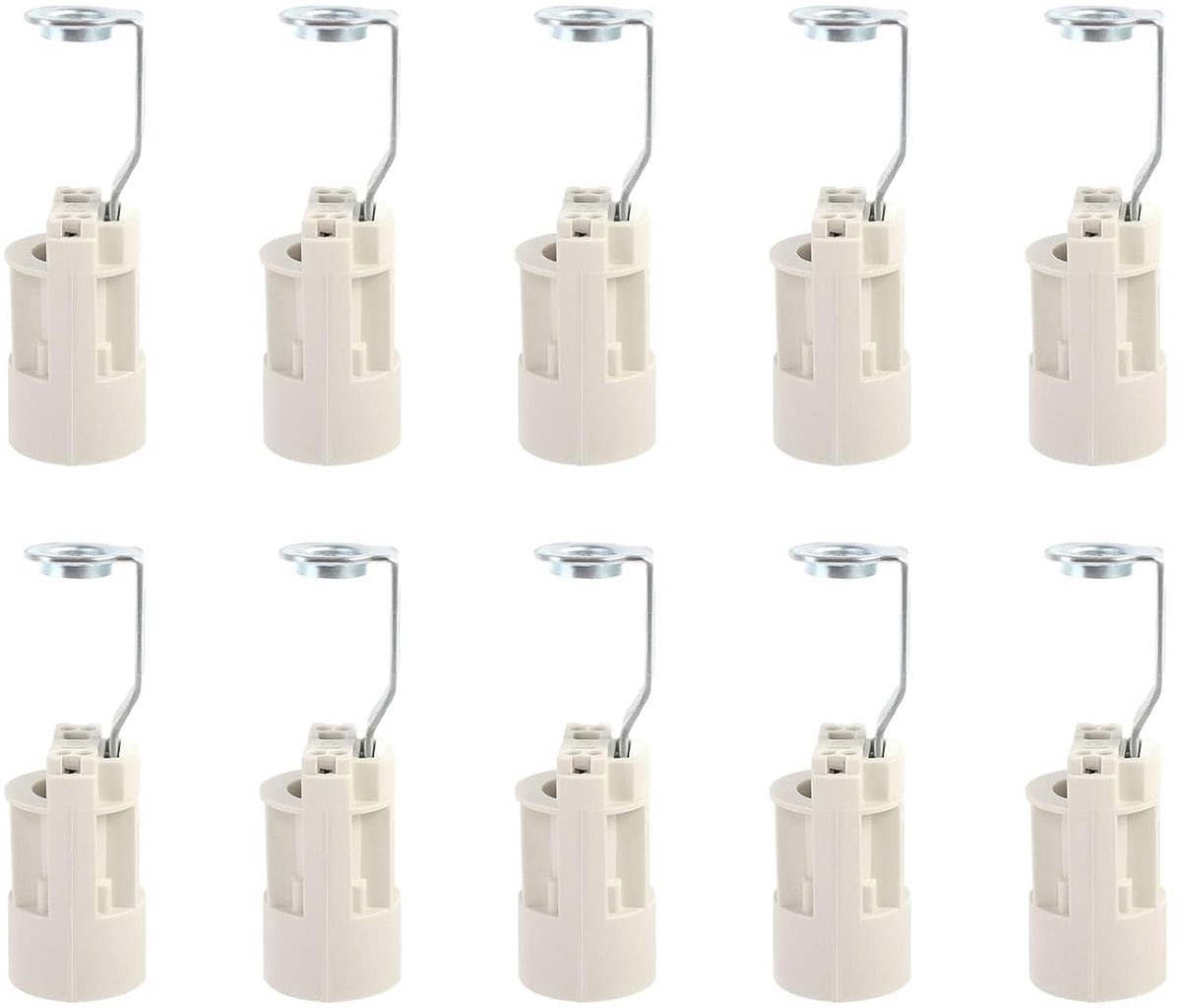 10 STKS Wit E14 LED Thermoplastische Kaarshouder Thermoplastische Kaarshouder met Houder Woonkamer Party (2,3 x 7 x 4 cm)
