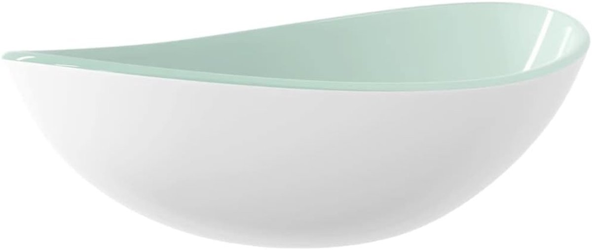 Wastafel Badkamer, Wastafel Wasruimte, Damestoilet, Toilet Wastafelkom voor Wastafelkast, Gehard Glas Transparant (Wit)