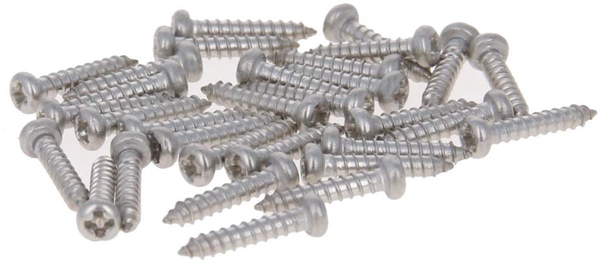 M2 x 10 zelftappende schroeven Phillips pankopschroef, volledige draad, Phillips Drive, 316 roestvrijstalen bevestigingsmiddelen, heldere afwerking, zelftappend, zilver, 50 stuks