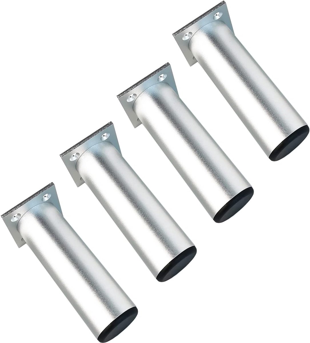 Poten, 120mm Ervangende Steunpoten, Eenvoudige Montage, Metalen Poten voor Meubels, Bank, Tafel, Stoel, Keuken, Zilver