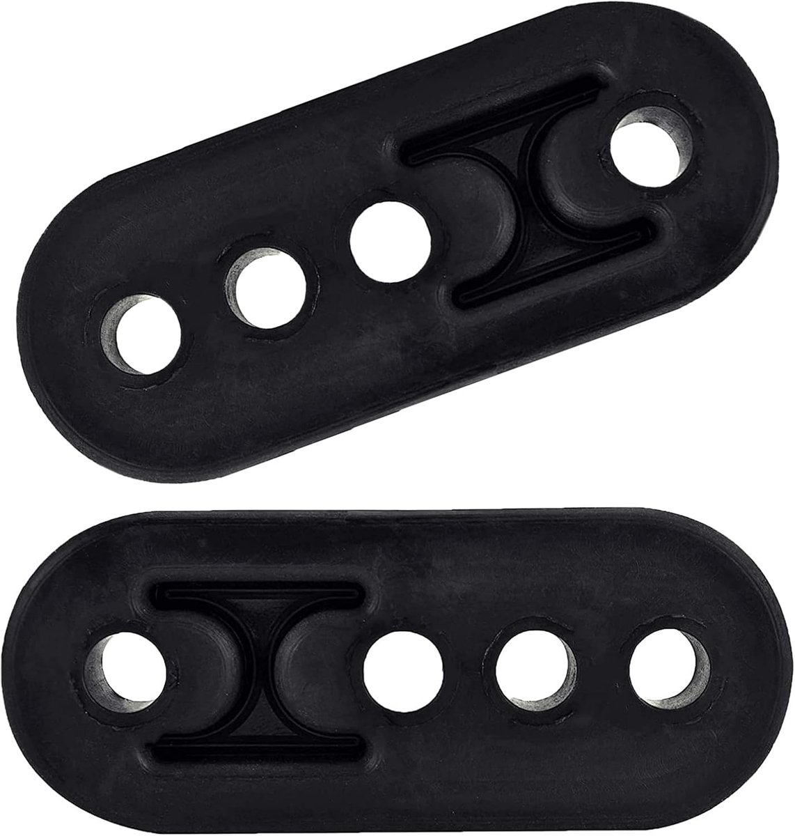 2 Stuks Universele Uitlaat Hanger Isolator Beugel Bus Mount Rubber Uitlaat Schokabsorberende 11mm 4 Gat Zwart