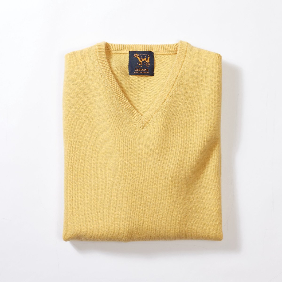 Osborne Knitwear Trui met V hals - Sweater heren in Lamswol - Pullover Heren - Laguna - S