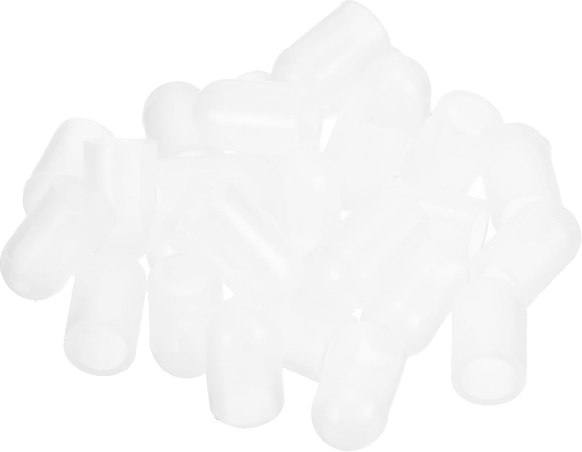 48 stuks siliconen eindkappen, 8,5 mm (11/32") ID 13 mm (1/2") hoogte ronde beschermdoppen, flexibele rubberen doppen, afdekkappen voor schroeven, metalen staven, elektrische kabels