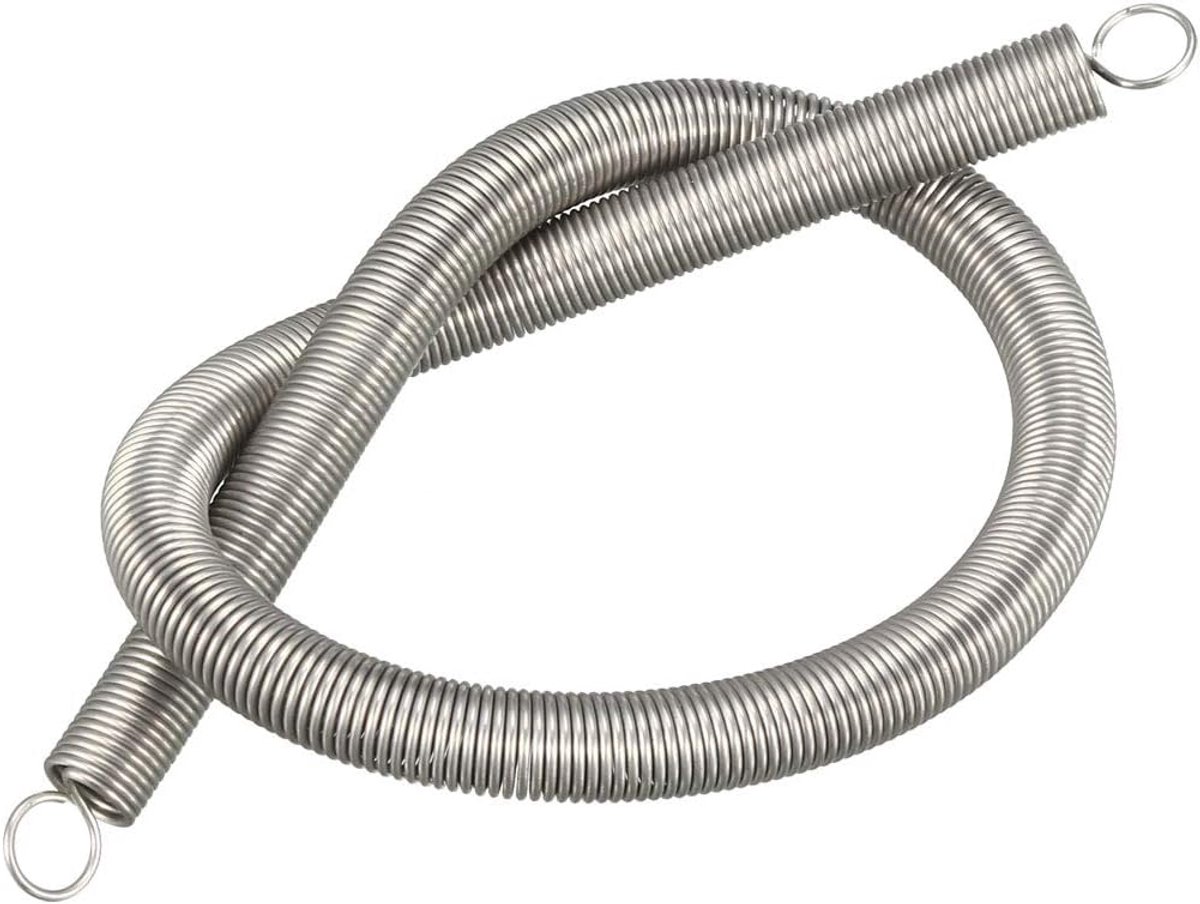 sourcing map 5 stuks 0,8 x 8 x 60 mm roestvrij staal kleine dubbele haak spanveer 0.8x8x300mm-1pcs
