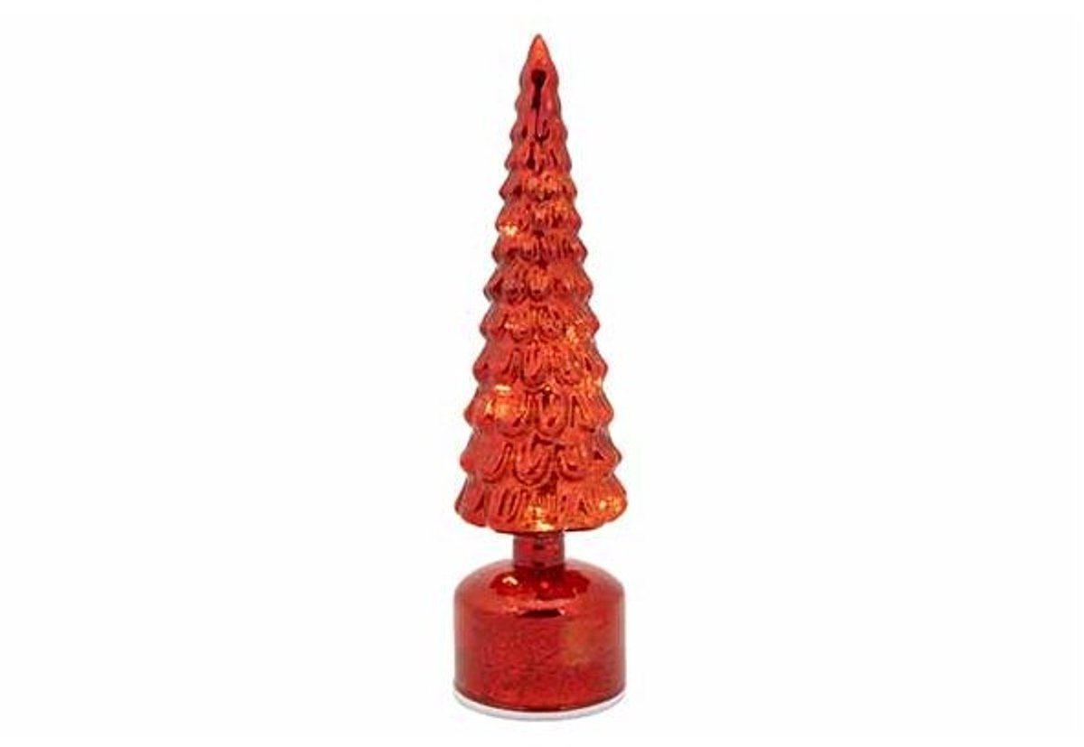 Lamp Led Tree Turning Rood 11x11xh34cm G Las Excl 3 Aa Batt