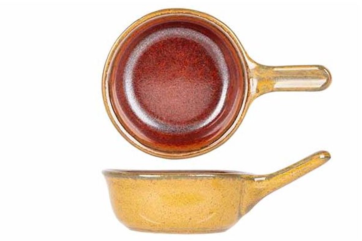 Elements Mustard Aperoschaaltje Met Steel 10,5x6,5xh3,7cm