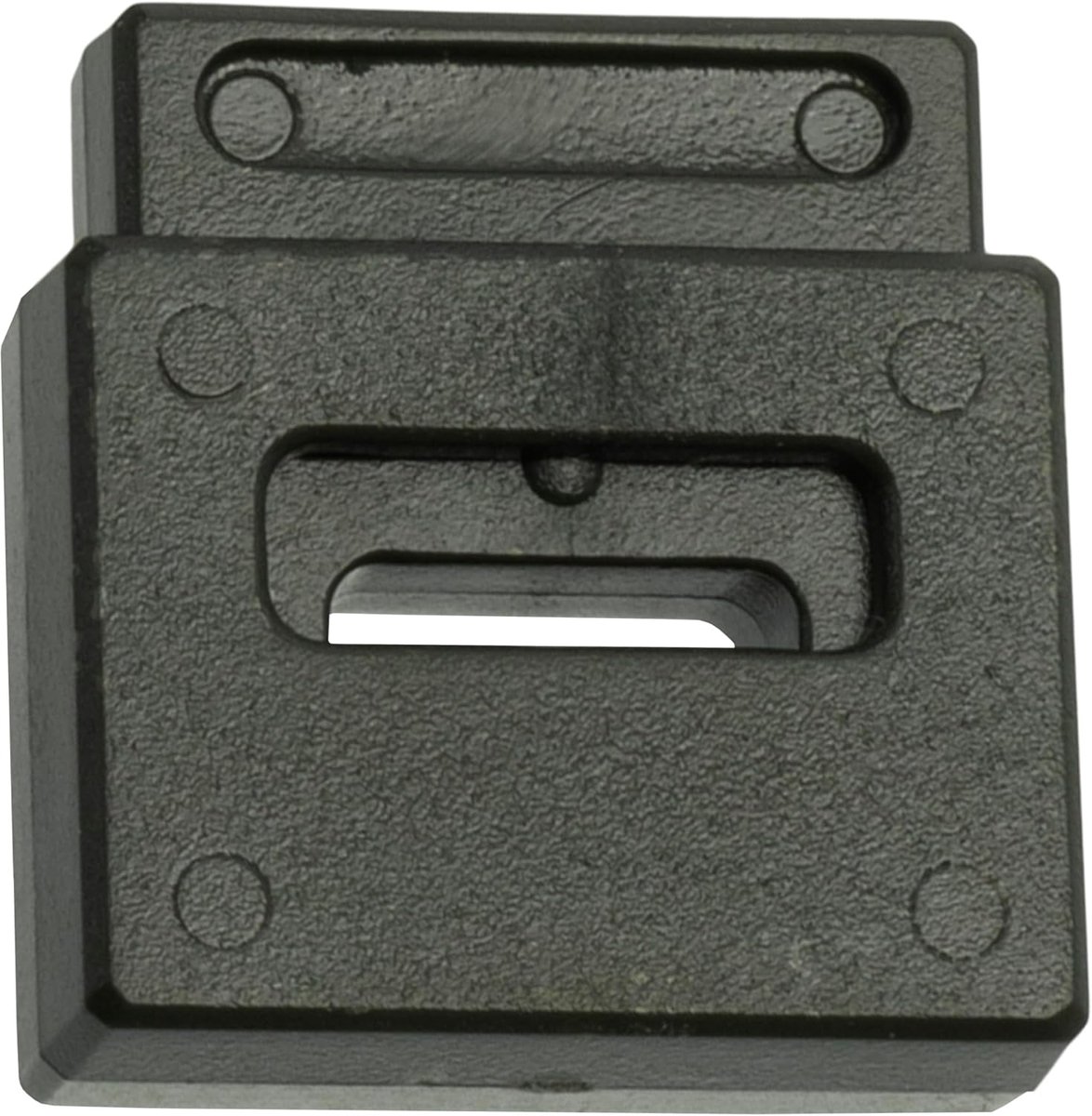 - Lot van 12 vierkante veerklemmen met 1 gat - stopper trekkoord - opening 13 x 4 mm - van kunststof - kleur donkergroen