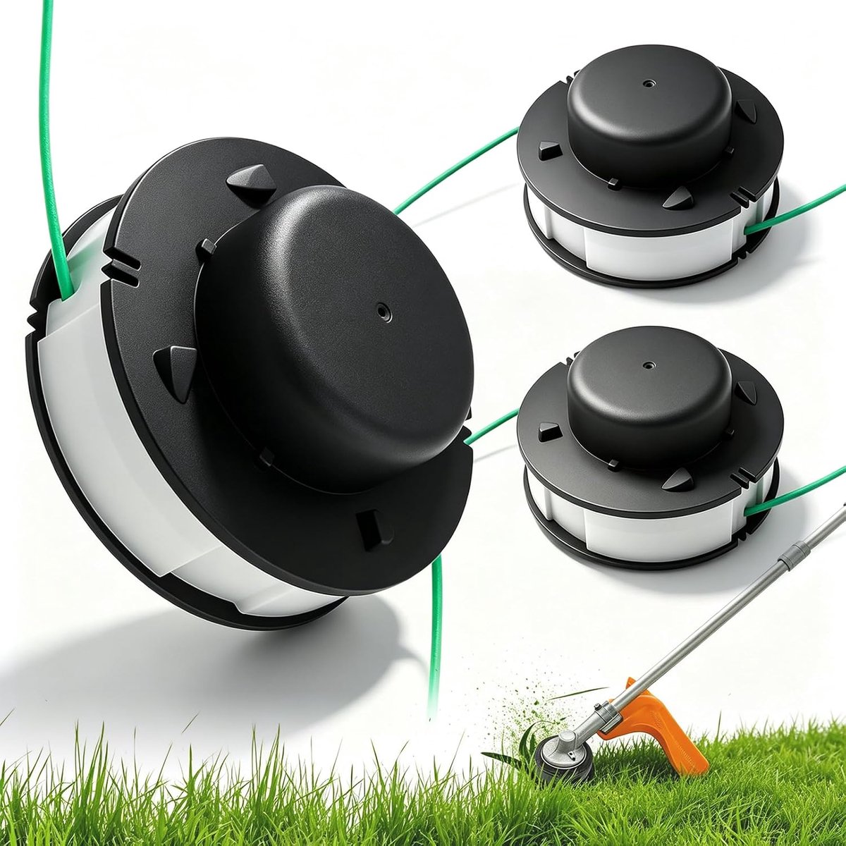 3 stuks snoerspoel vervanging voor Stihl FSA 56 grastrimmer, reservespoelen voor Stihl C2-2 snoerspoel vervanging, 4008 710 4301 reservedraad spoelen