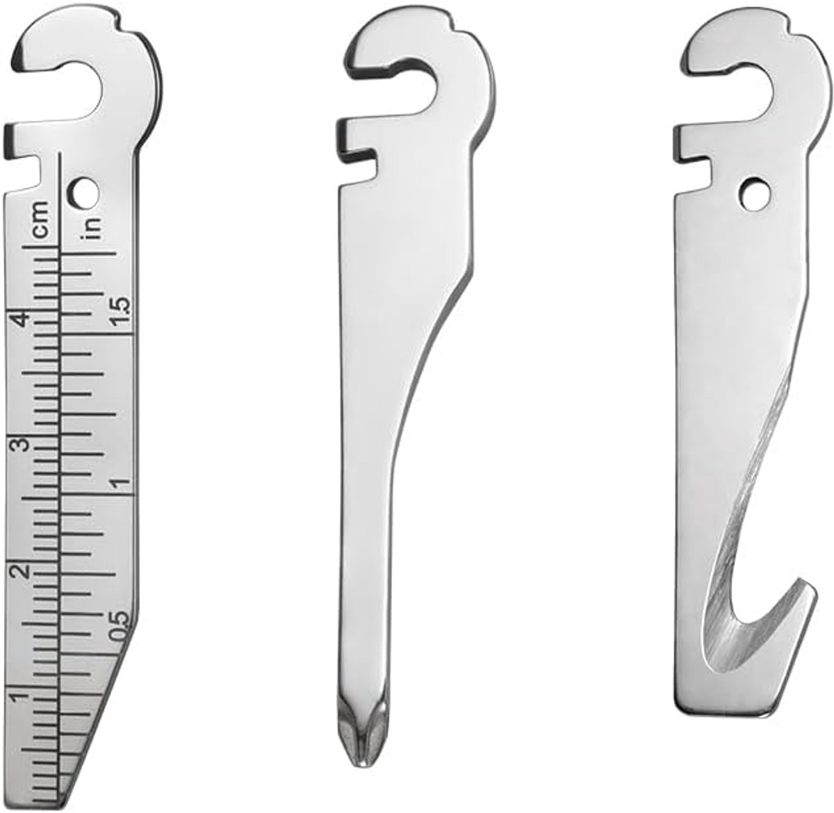FT09 Build Your Own Multitool Accessoire voor Flex | (3-delige set incl. kabelsnijder & vijl + liniaal + sleufschroevendraaier & kruiskopschroevendraaier)