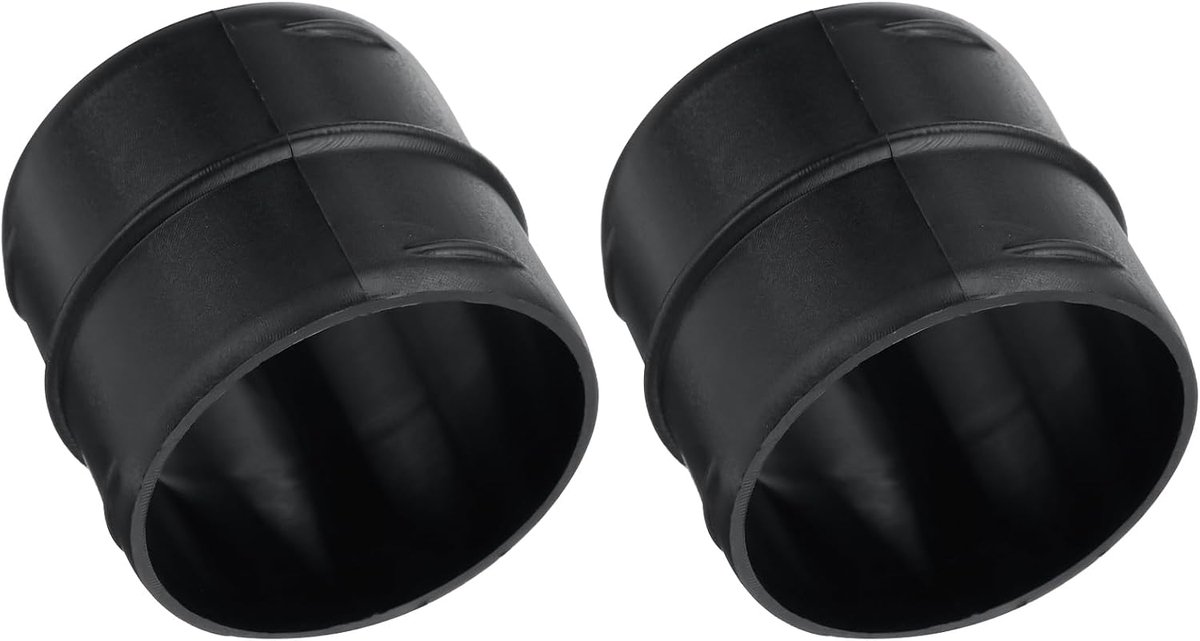 2 stuks buisverbinders, 60 mm verwarmingsuitlaatadapterset – ABS-adapterbuis voor ventilatorkachelslangen, standverwarmingsadapterbuis, staande verwarmingsslang, buisconnector voor Webasto