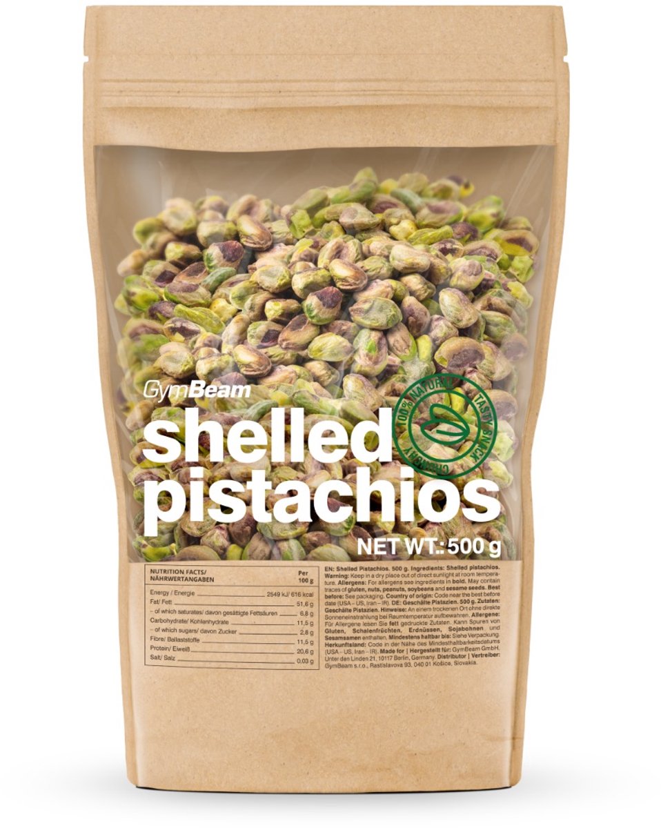GymBeam Pistachenoten zonder dop 500 g