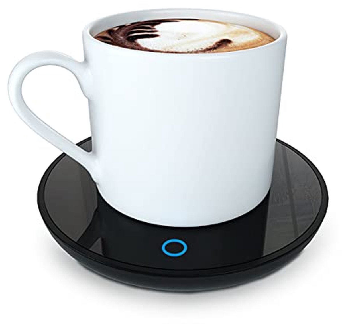 Mok & Thee Warmer - Drankwarmer Bekerwarmer - Warme Dranken Houden - 2 Temperatuur Instellingen - 10.7 cm Basis - Zwart