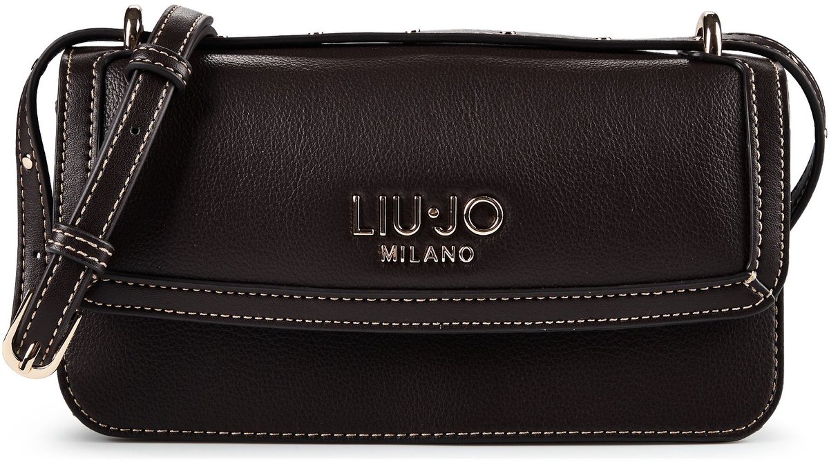 LIU JO schoudertas Evrim Crossbody Bag East / West Deep Brown donkerbruin
