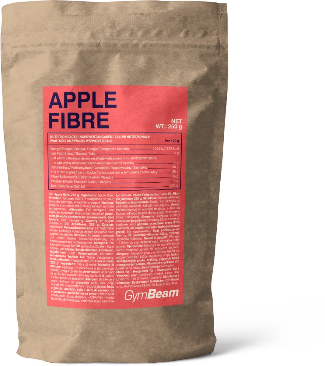 GymBeam Appelvezel 250 g
