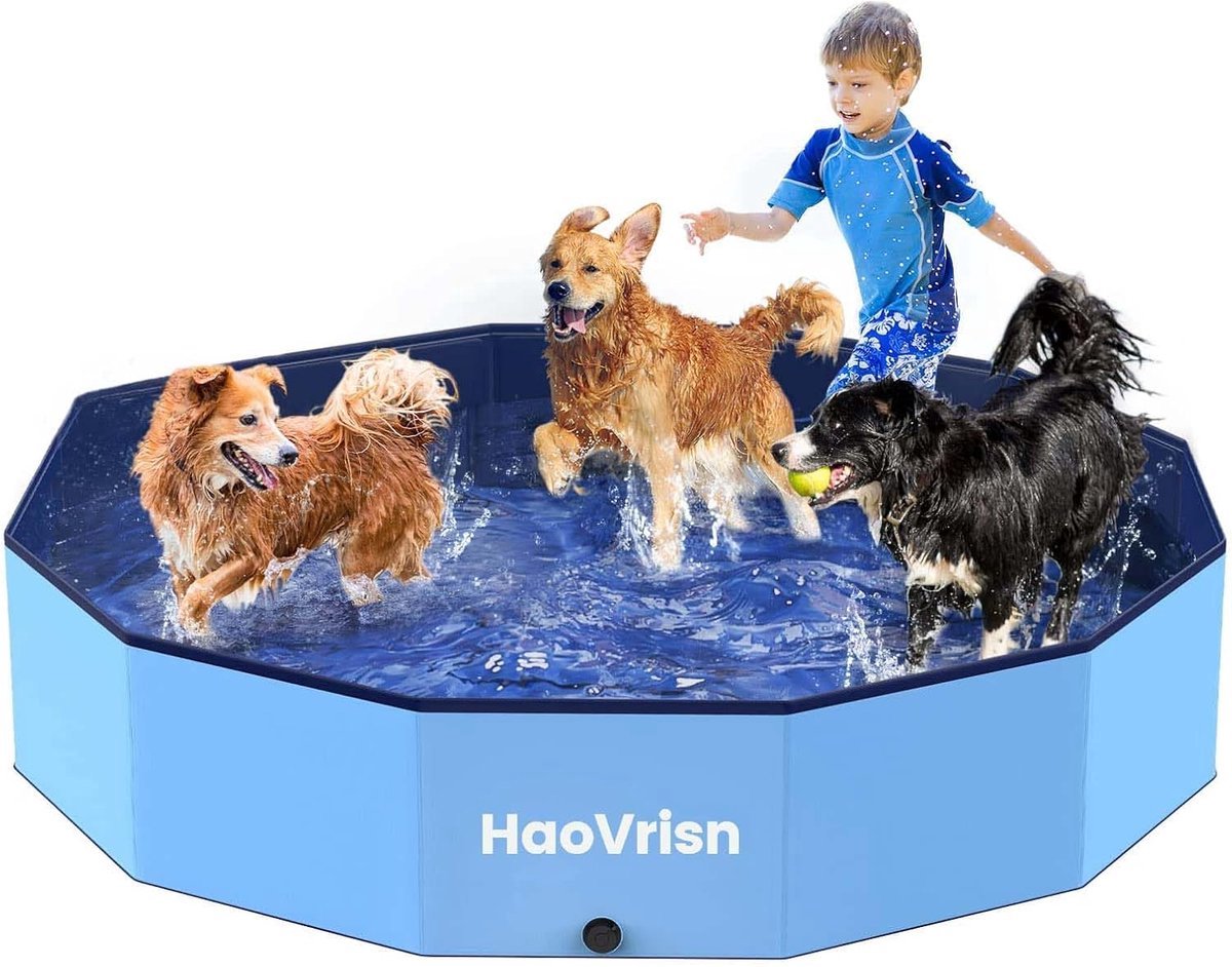 Solvix hondenzwembad - Hondenbad - PVC - Vouwbaar - Antislip - Voor Grote Honden