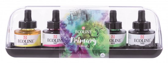 Ecoline verf: deze 3 toffe kunstwerken maakte je vroeger Talens Ecoline - set 5 x 30 ml