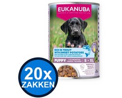 20x Eukanuba - Life Care Dog Wet Puppy Trout & sweet Potato - Hondenvoer Natvoer - 400 g