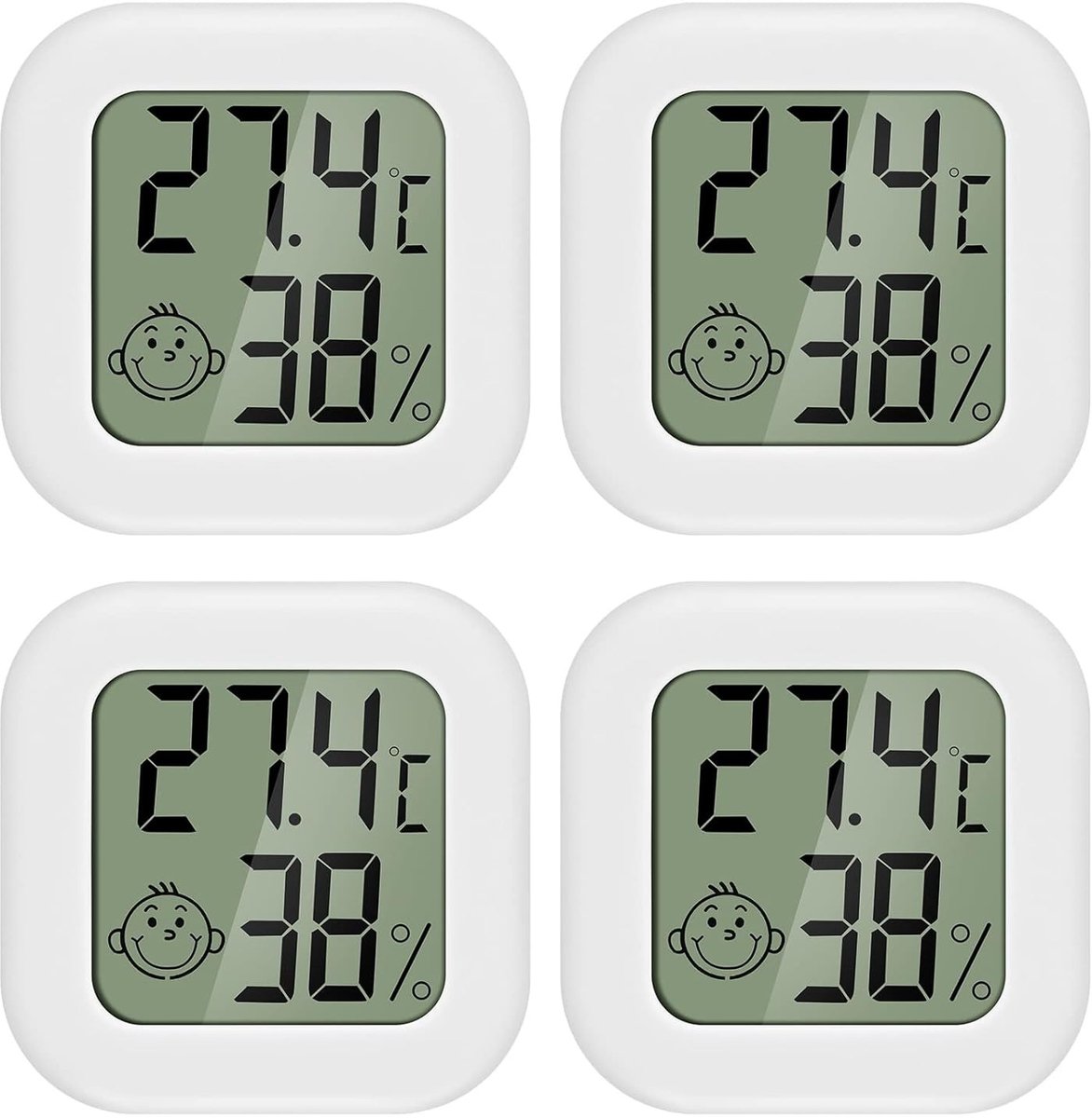 Mini LCD Thermometer en Hygrometer - Wit - Betrouwbare Nauwkeurigheid - Eenvoudige Installatie - Voor Binnenruimtes