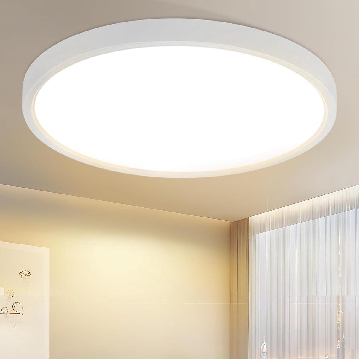 Plafondlamp - Wit - Energiezuinig LED - Waterdicht IP44 - Voor Badkamer en Slaapkamer