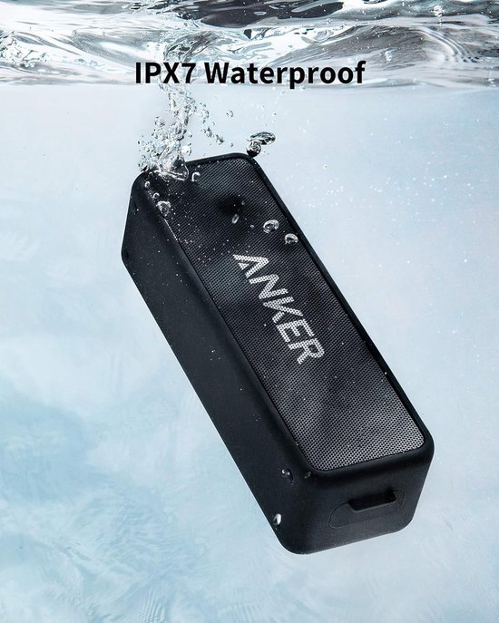 Soundcore 2 Bluetooth-luidspreker by Anker - Fantastisch geluid - Enorme bas met dubbele basdrivers - 24-uurs accu - Verbeterde IPX7 waterbescherming - Draadloze luidspreker voor iPhone en Samsung - Zwart van Soundcore — afbeelding 2