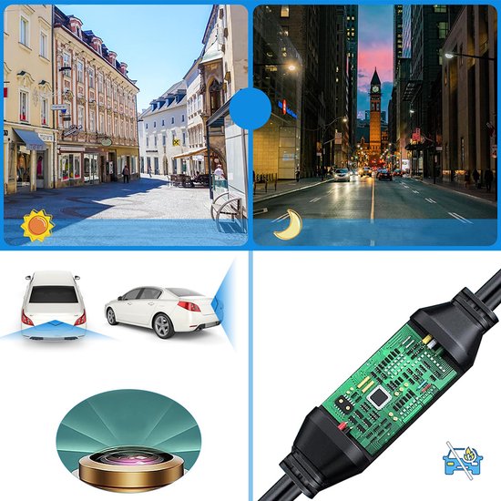 High-Definition Achteruitrijcamera voor Auto's - AHD 1080P High-Definition Achteruitrijcamera voor Voertuigen - Uitgerust met 170° Groothoek - Nachtzicht en Waterdichtheid - HD Parkeerhulp - Universele Camera - CE — afbeelding 4