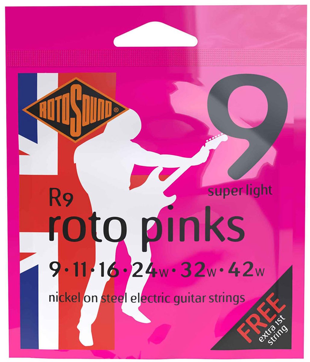 Snarenset elektrische gitaar - Rotosound R9 - Nickel wound - 9-42 - Super light gauge