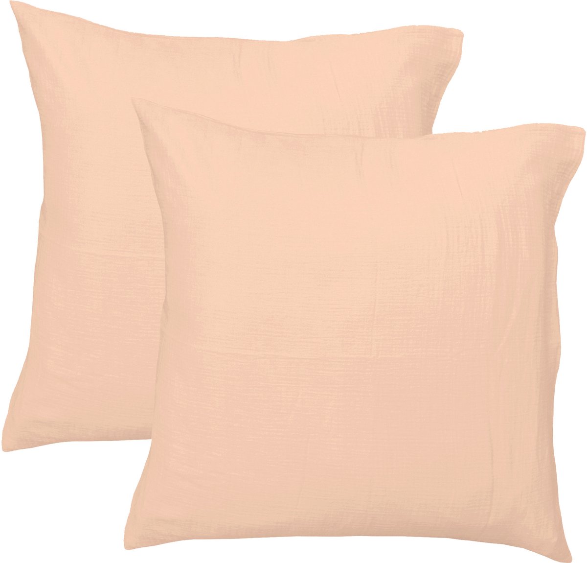 Matt & Rose Set Kussenslopen - Roze - (2x) 65 x 65 cm - Mousseline Katoen