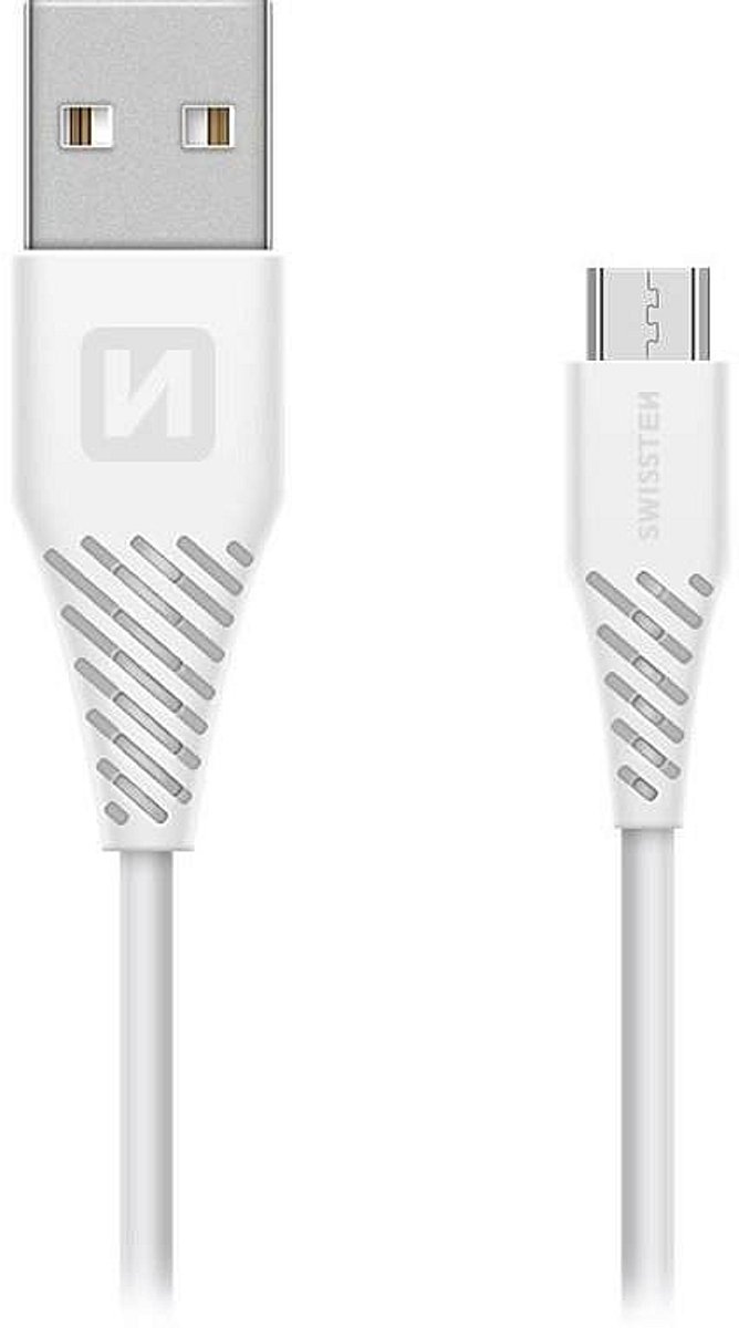 DATA CABLE SWISSTEN USB / MICRO USB 1,5 M WHITE (6,5mm)