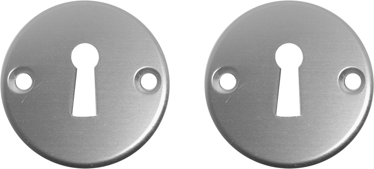 Sleutelgat rozet aluminium rond | Per set