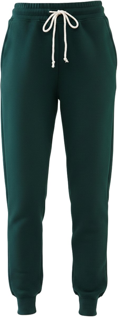 LARICA Broek - regular fit - katoen - effen Groen XL