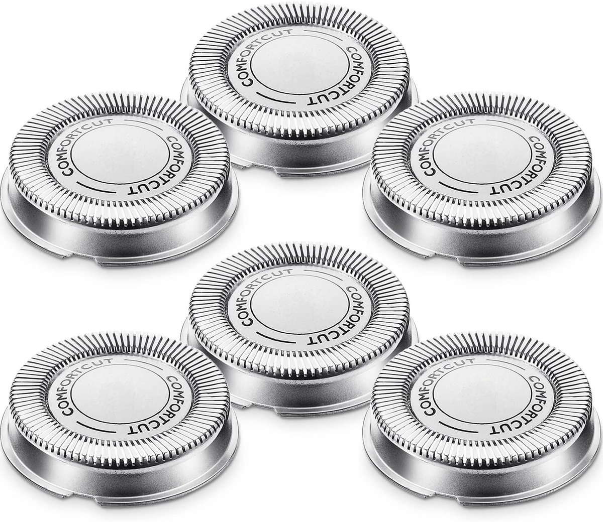 SnelShoppen - 6 Stuks SH30 Vervangende Scheerkoppen voor Elektrische Scheerapparaten - Geschikt voor Series 1000, 2000, 3000, 5000 en AT8xx/AT7xx/PT8x
