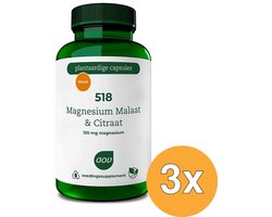 AOV 3x 518 Magnesium Malaat & Citraat (90 vega capsules)