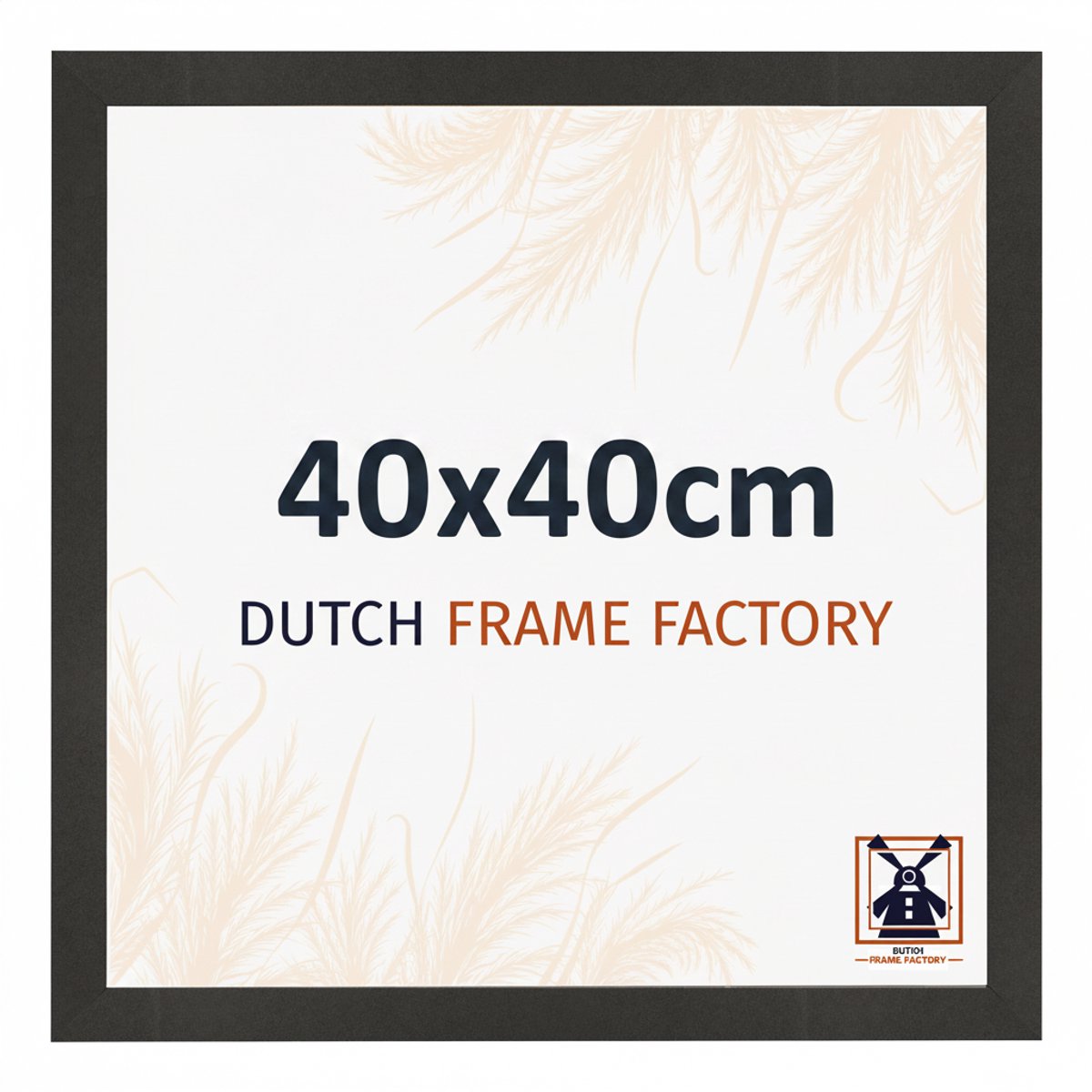 Fotolijst 40x40 cm - MDF - Zwart Mat - Benno