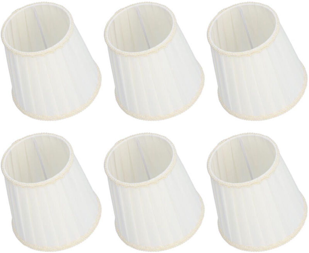 lamp-E14 stoffen lampenkappen, 6-delige set, clip-on hanglampen, geschikt voor woningen, woonkamers en slaapkamers.