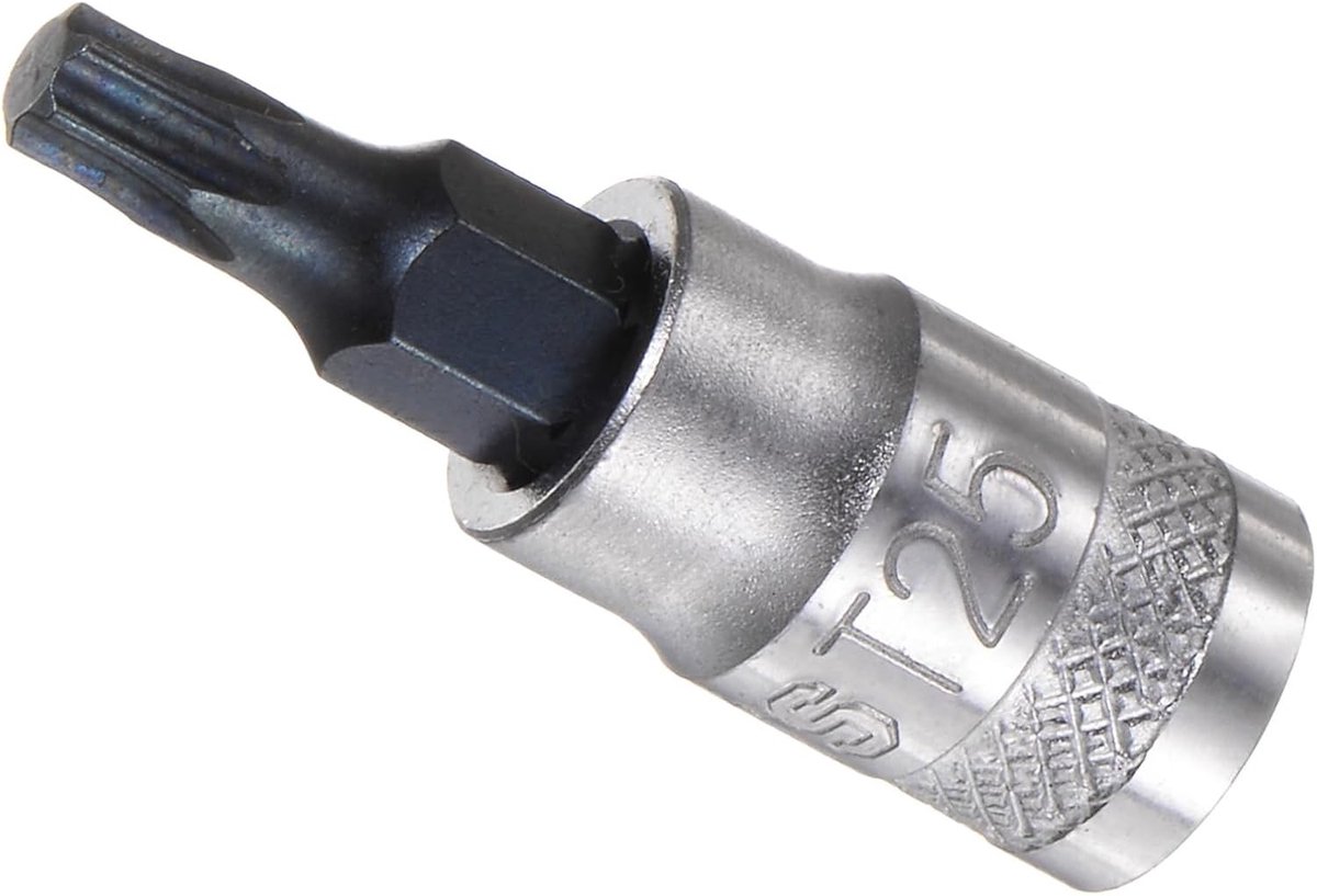 Torx Bit Socket 1/4 Inch Drive T25 S2 Staal CR-V - Impact Bit en Schroevendraaier Adapter voor Het Vastzetten van Schroeven en Klussen - 1 stuk