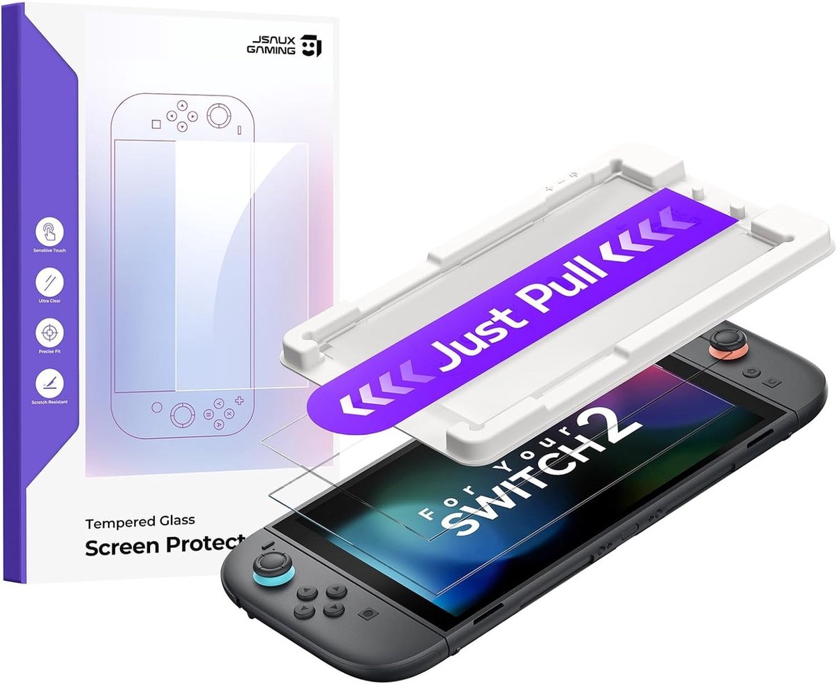 2-Pack Screen Protector Glas voor Nintendo Switch 2 - Ultra Duidelijk, 9H+ Hardheid, Vingerafdrukbestendig en Schokbestendig Accessoire