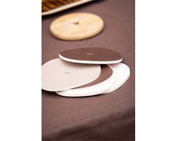 Zusss Set Of 6 Coasters Happy Home - Kurk - Multicolor - 11X11x3cm