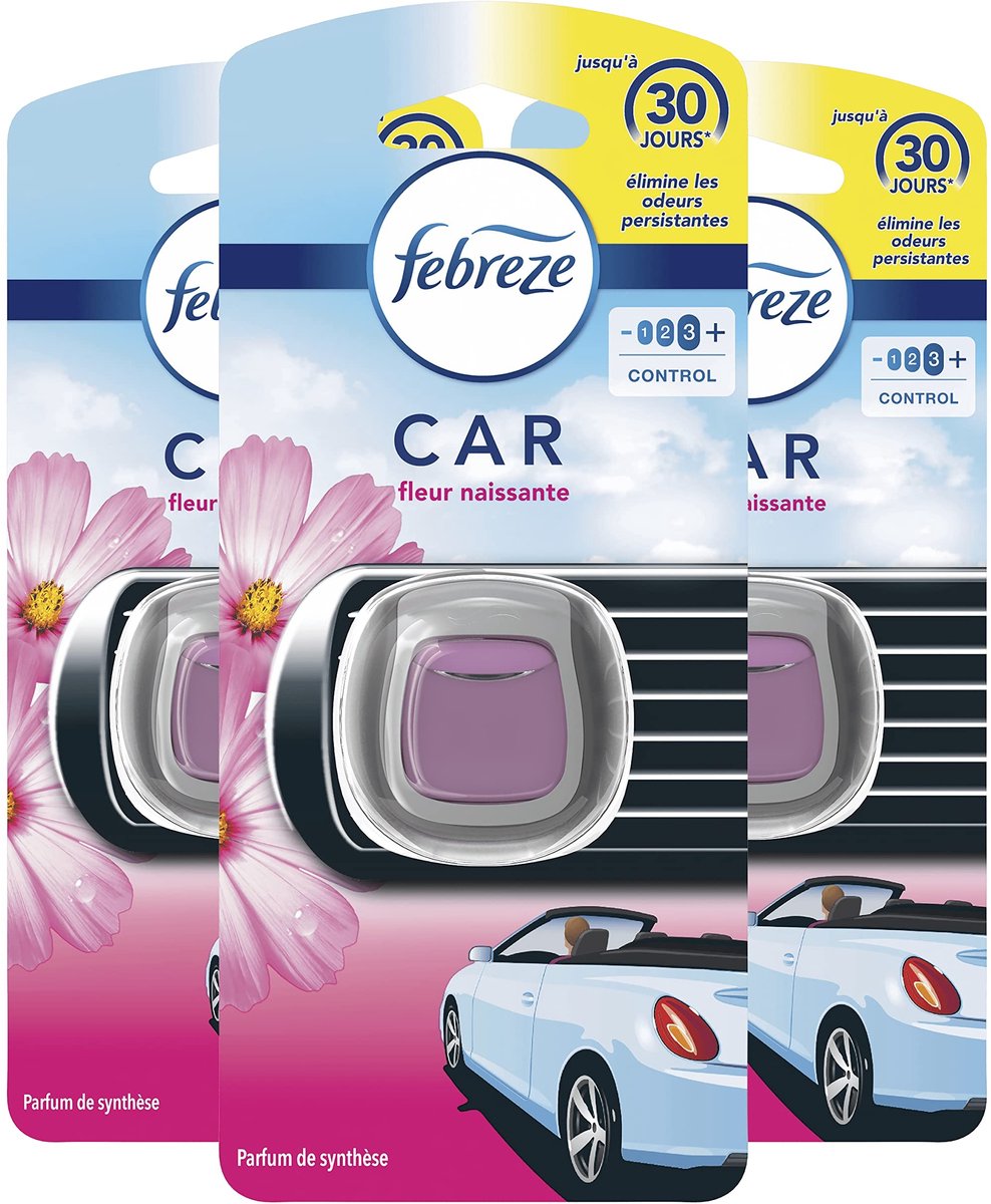 Solidchoice - Luchtverfrisser voor Auto met Bloemengeur - Set van 3