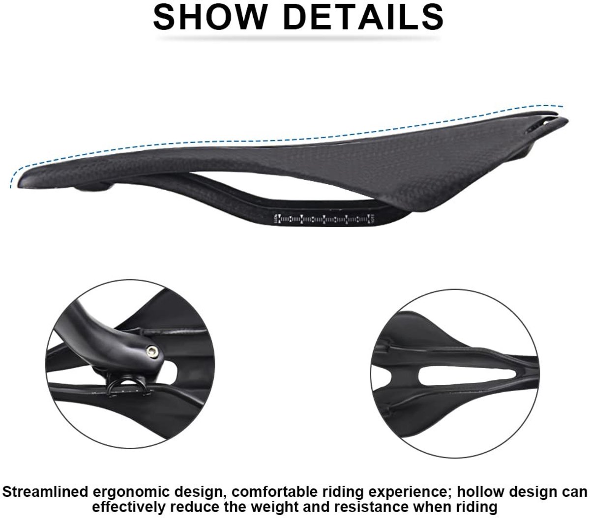 Solidchoice - Carbon Racing Fietszadel 270x141mm met Ergonomisch Ontwerp