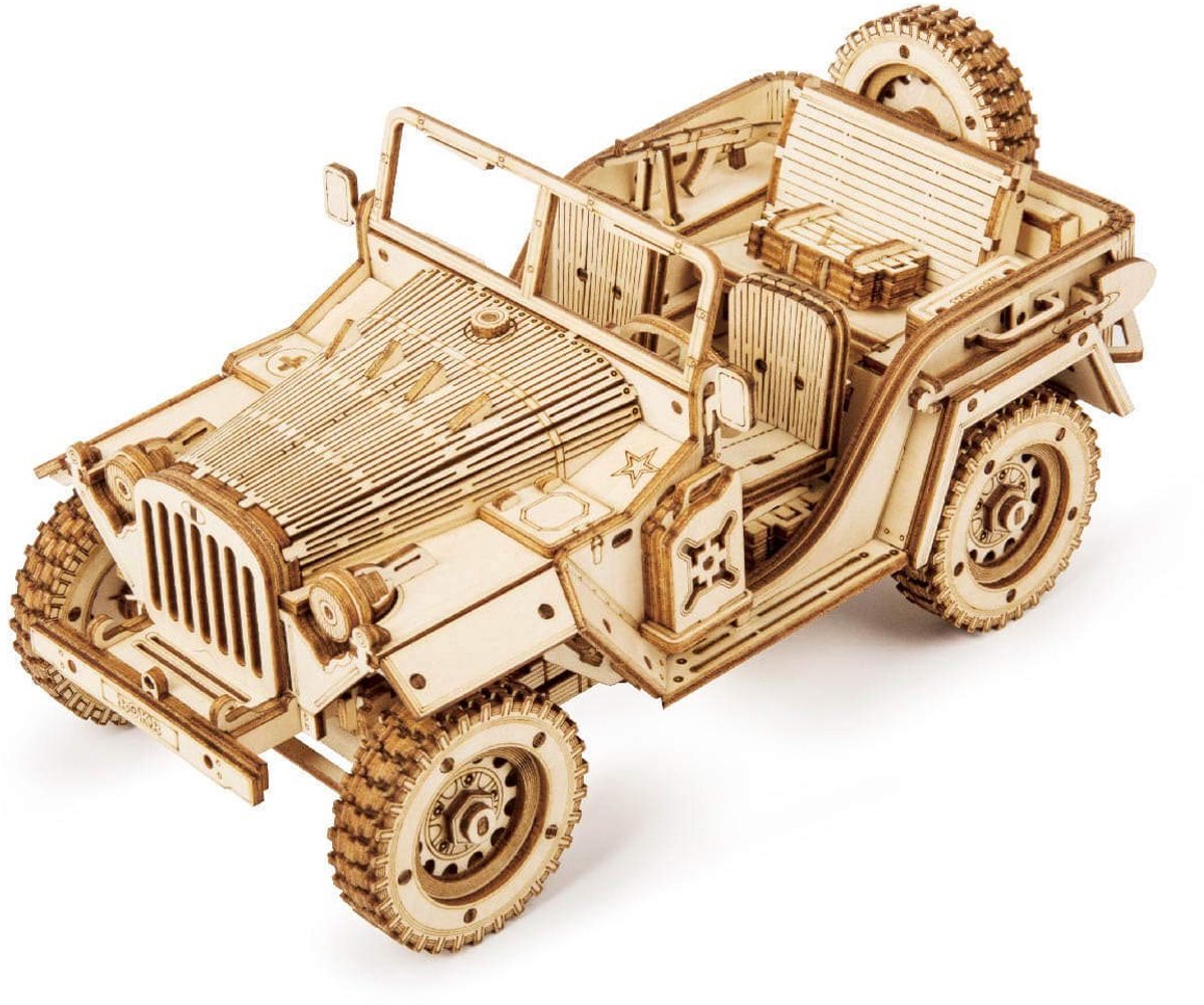Solidchoice - 3D Houten Modelbouwset Jeep voor Volwassenen en Kinderen