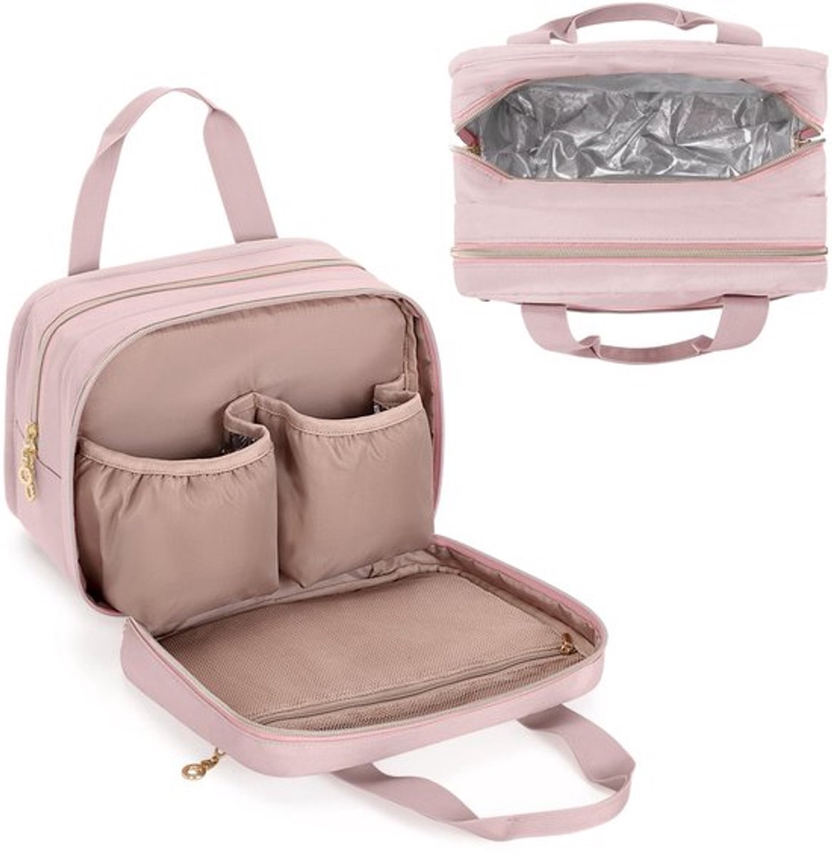 Borstkolftas Draagbaar - Koelvak - Opbergruimte - Compatibel met Elvie/Willow/Momcozy - Handvrij - Gevoerde vakjes - Koeltas