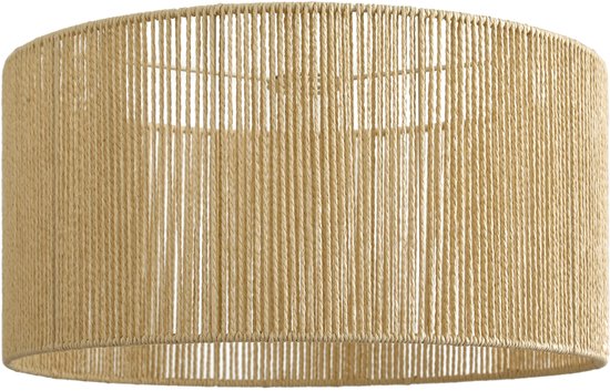 Abat-jour cylindrique en cordelette naturelle de 50 cm de diamètre.