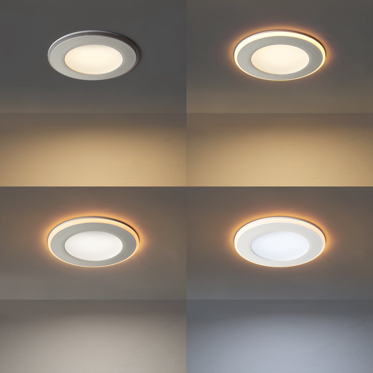 Qazqa led inbouwspot, inbouwlamp - Poetie - wit , incl. 4.9W geintegreerde led, 2200K - 6500K, extra warmwit - daglicht, dimbaar, 11cm, rond, ideaal