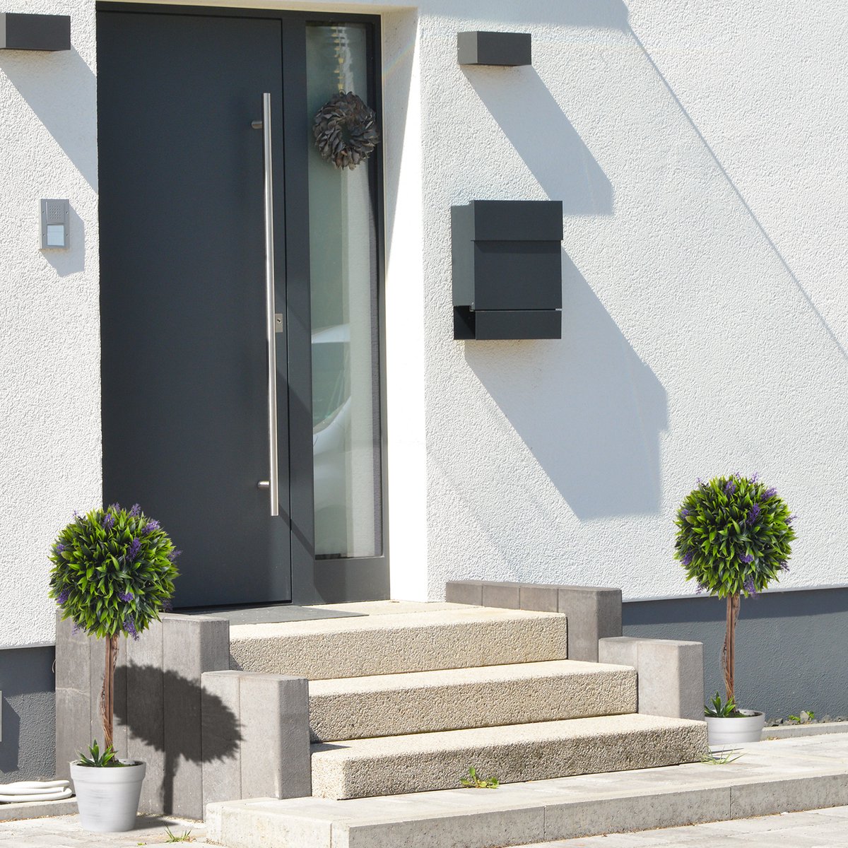 Lavendel Kunstplant 2 Delig – 60 cm – Realistische Look – Kunststof – Groen Paars – Binnen En Buiten – Inclusief Pot
