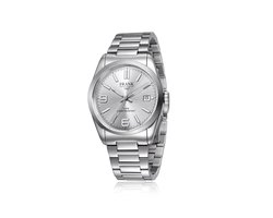 Frank 1967 7FW-0032 – Heren Horloge – Zilverkleurige Sunray Wijzerplaat – RVS Schakelband – 36 mm – 5 ATM Waterbestendig – Cadeau voor Mannen
