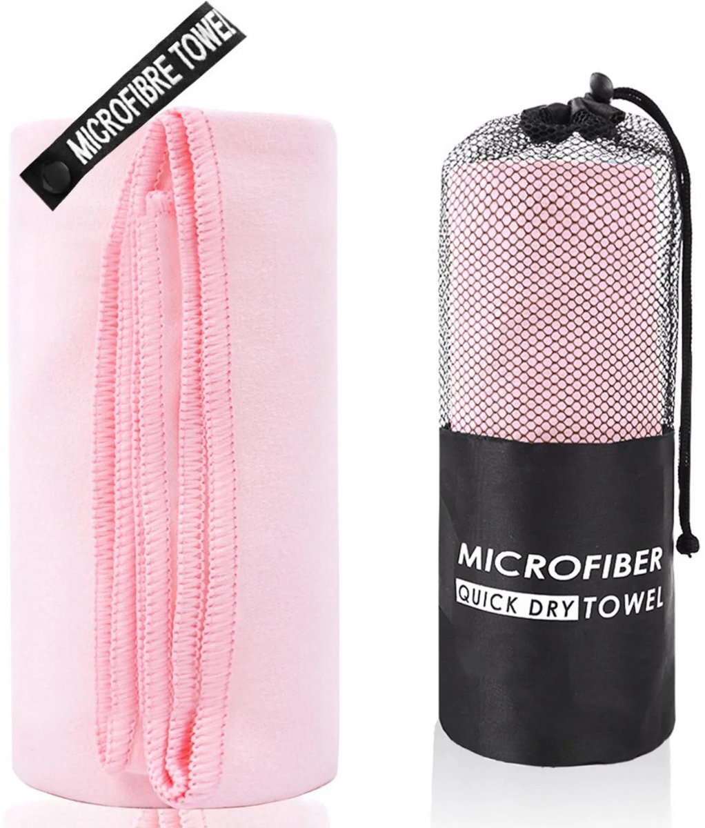 Casalora® Microvezel Handdoek 50x120 – Strandlaken – Badlaken – Reishanddoek Sneldrogend – Roze
