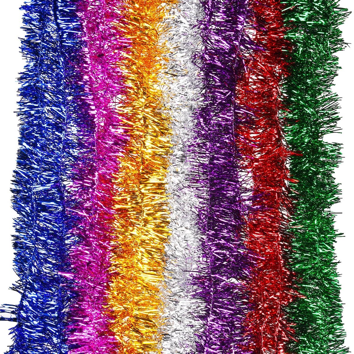 Solidchoice - 7 Kleurige Kerst Tinsel Garlands voor Decoratie