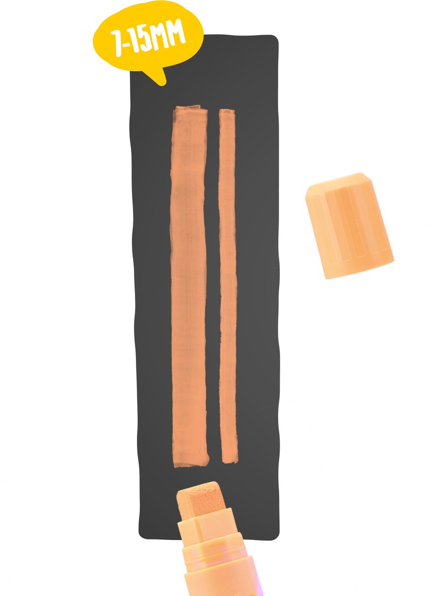 Securit® Original krijtstift met blokpunt in oranje