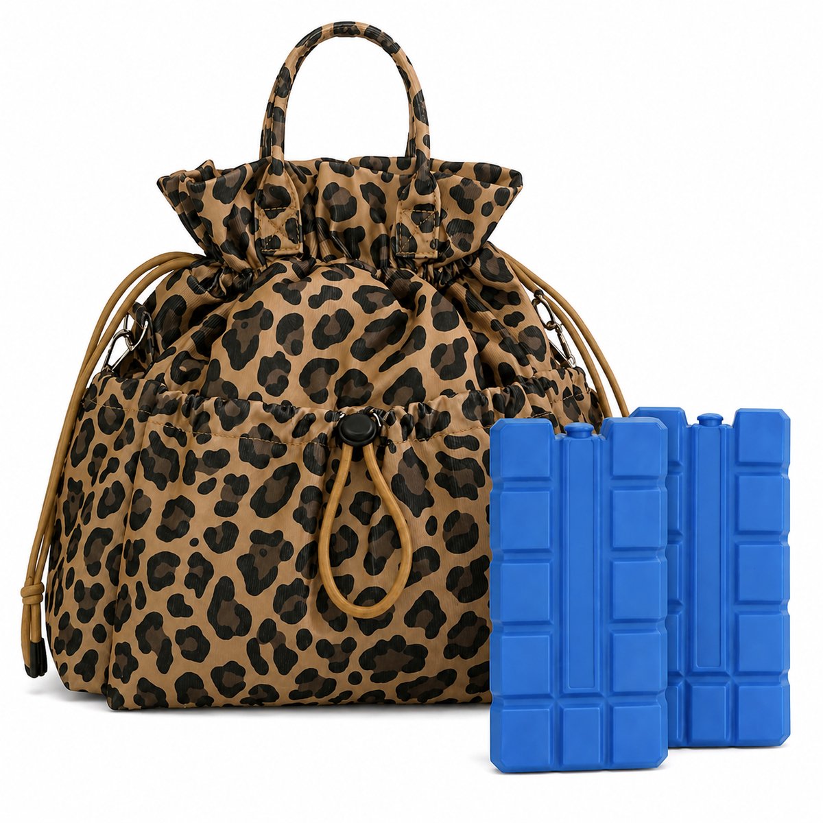 VHV - Koeltas - Geïsoleerde Lunchtas Dames - Geïsoleerde koeltas - - lunchpakket set 2 koelelementen - 25x13x32cm - Voor Werk, Kantoor, Picknick en Reizen - Luipaardprint
